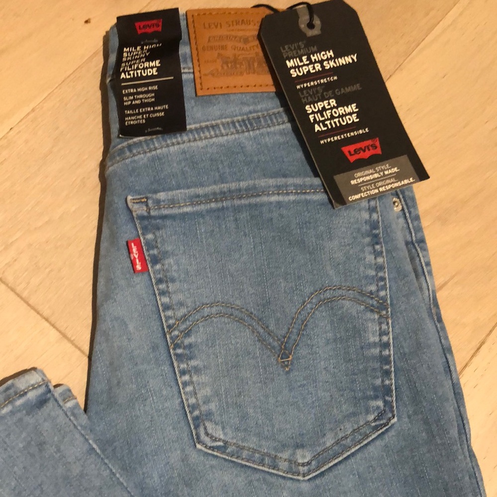 Levi's Mile High Super Skinny Light Blue High-Rise Jeans